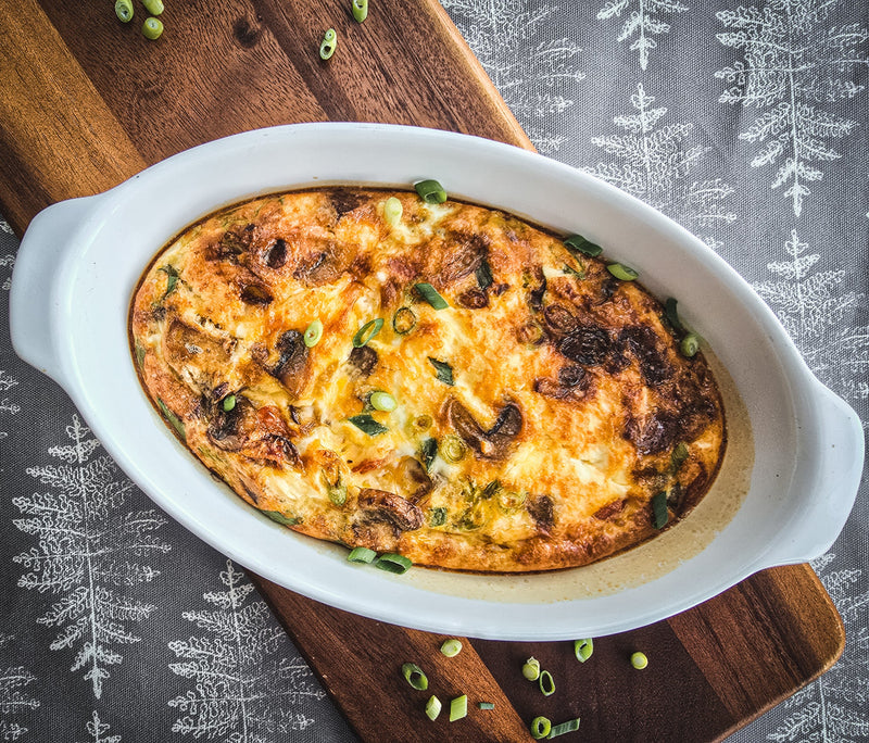 Red Pepper, Mushroom & Feta Frittata
